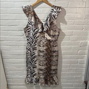 VENUS Zebra and Snake Print Dress